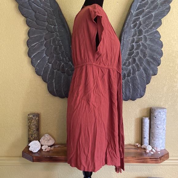 Joe Fresh Short Sleeve Tunic Length Cardigan With Tie - Picture 6 of 8